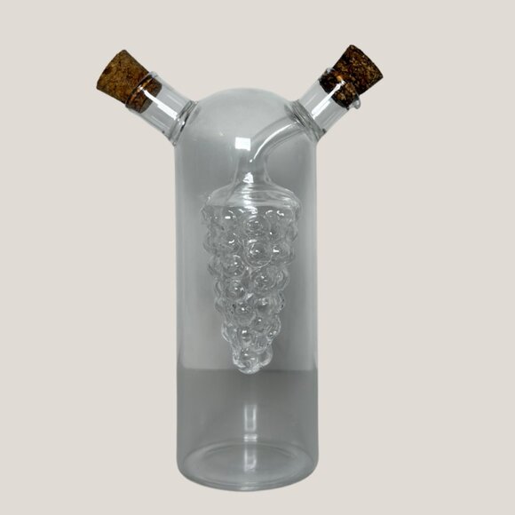 Oil and Vinegar Clear Glass Cruet - Picture 1 of 4